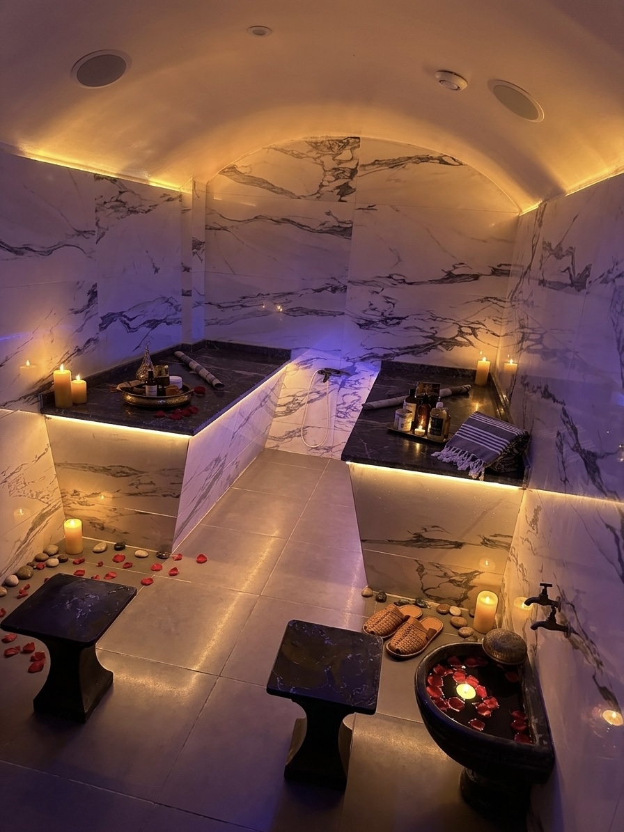 Espace hammam marbre - House Of She, Spa de luxe a Maarif, Casablanca